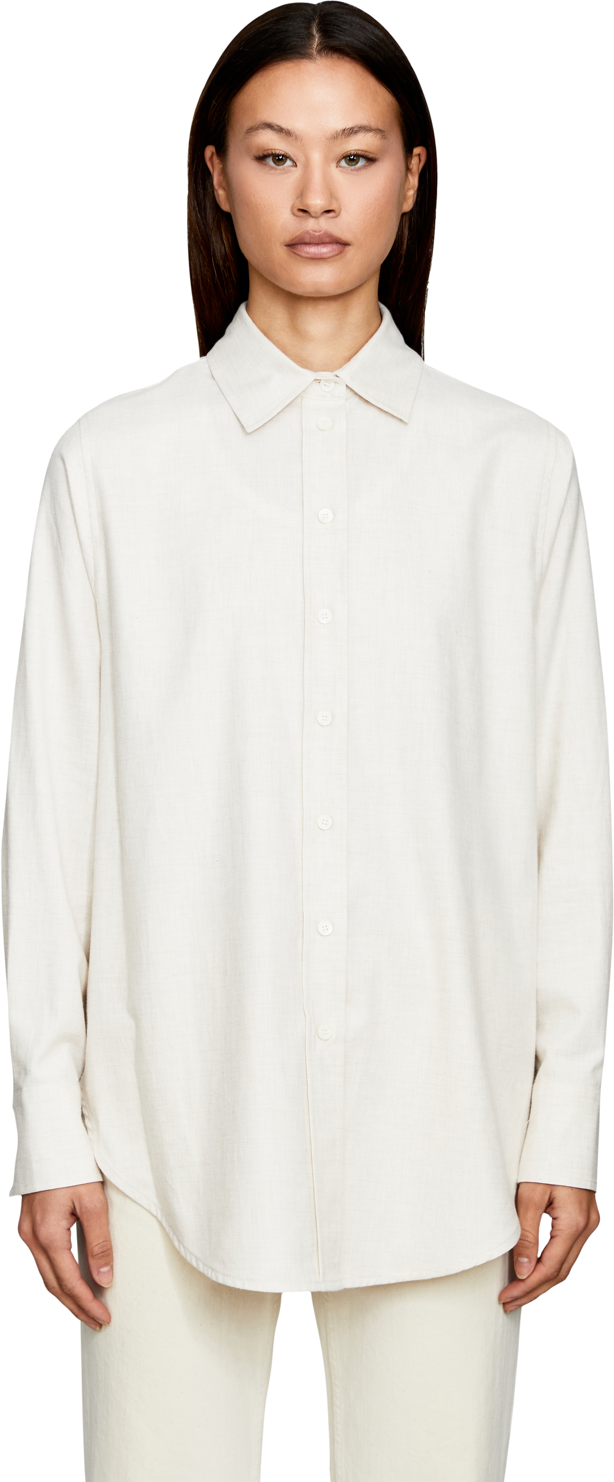 Robert Friedman Hemdbluse 'Mel' Beige, Frontansicht – UNGER.DE