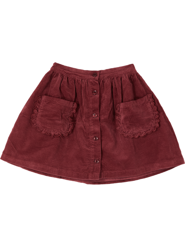 Rock 'Dree' aus Cord Bordeaux