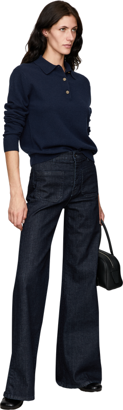 Cashmere-Pullover 'The Jewel Polo' Midnight