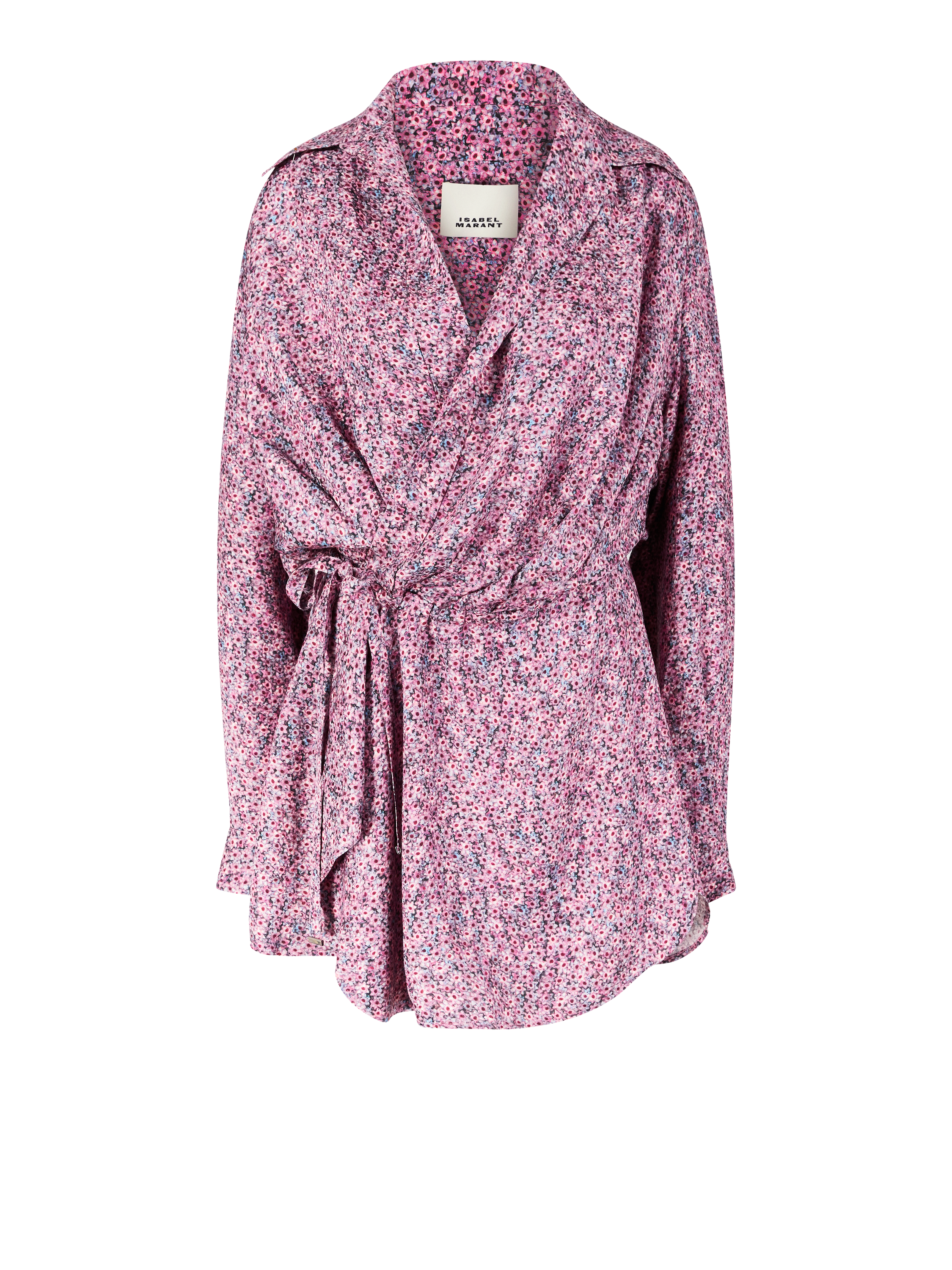 Floral jacquard shirt dress 'Harmony' Pink