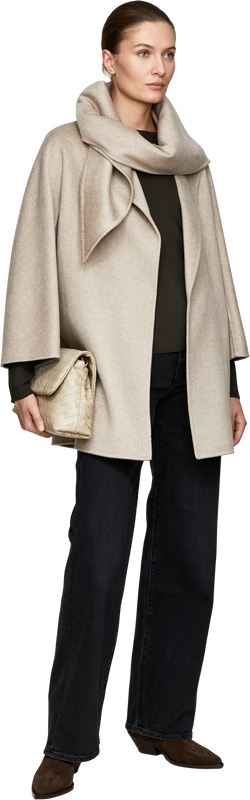 Langarmshirt 'Disegno' aus Schurwolle Khaki
