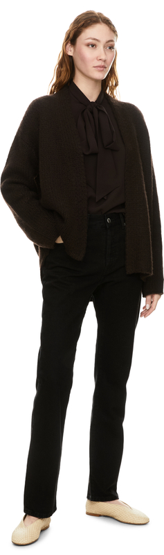 Cashmere-Seidenstrickjacke 'Jera' Schokolade