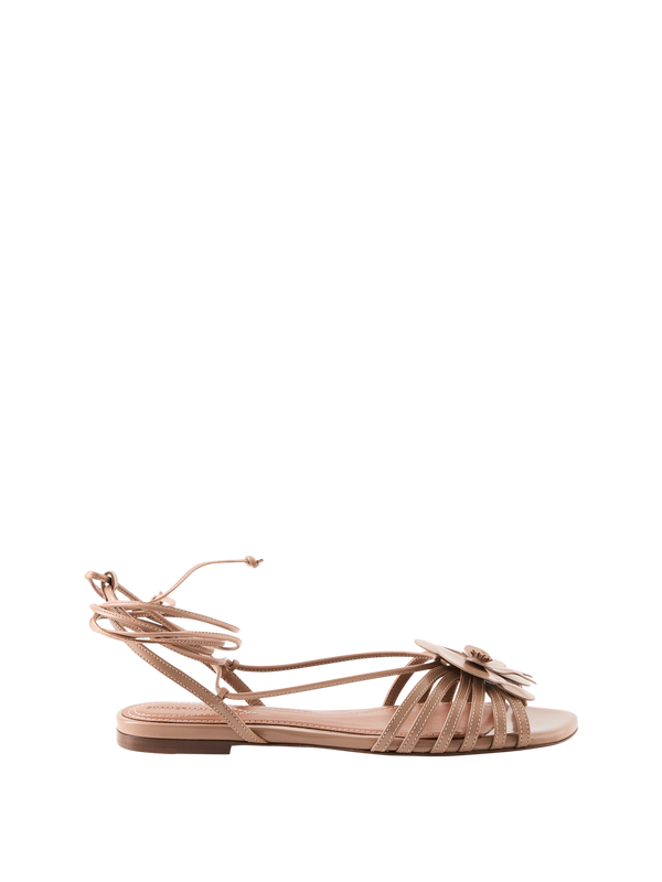 Sandale 'Orchid' aus Leder Beige