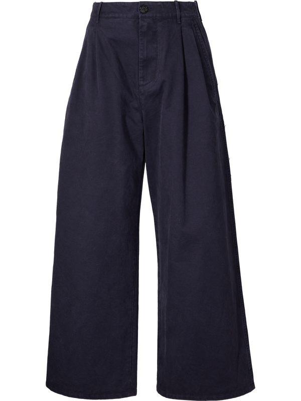 Hose aus Baumwolldrill Marineblau