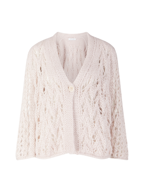 Mohair-Seidenstrickjacke 'Lille' Puder