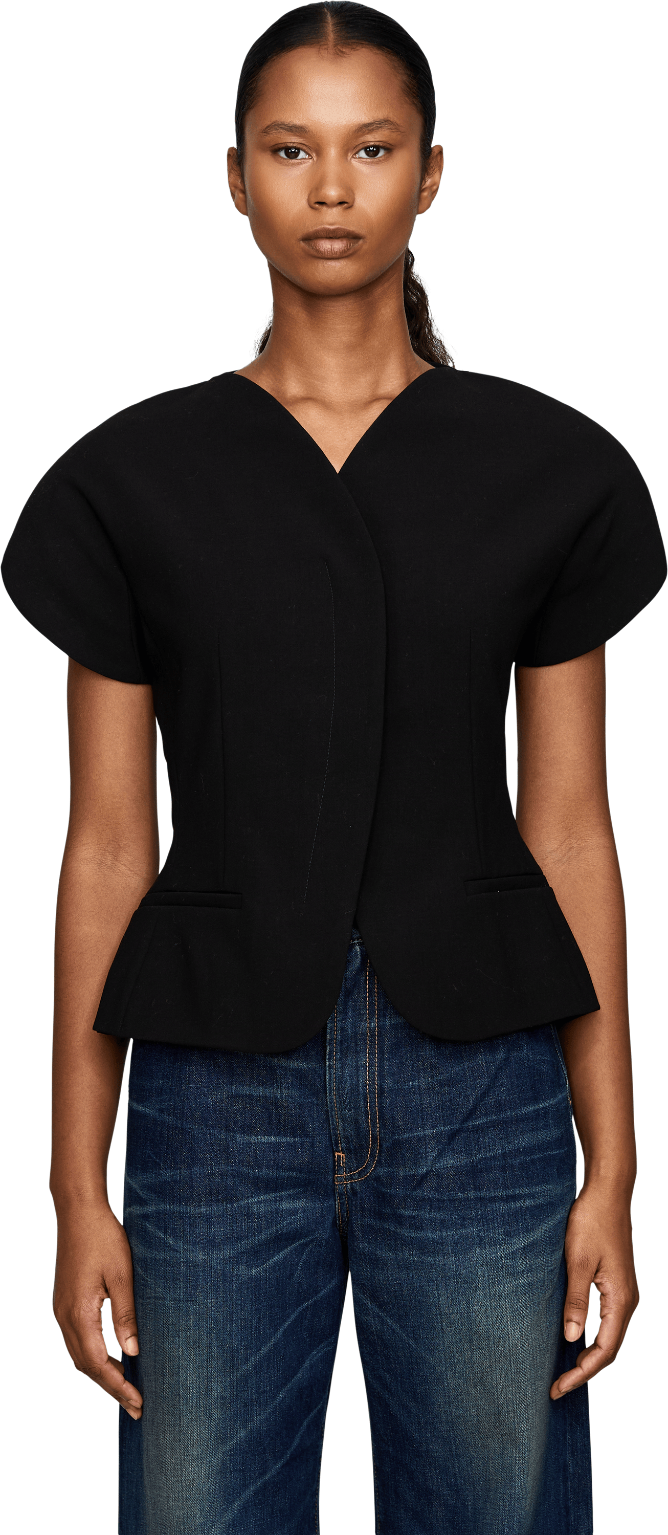 JACQUEMUS 'La Veste Ovalo' Blazer – Black, Front view – UNGER.DE