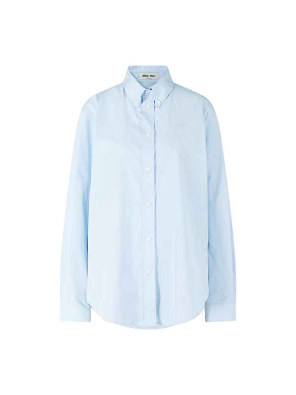 Hemd aus Popeline Hellblau