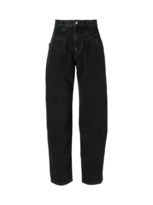 Barrel-fit jeans 'Lisha' black 