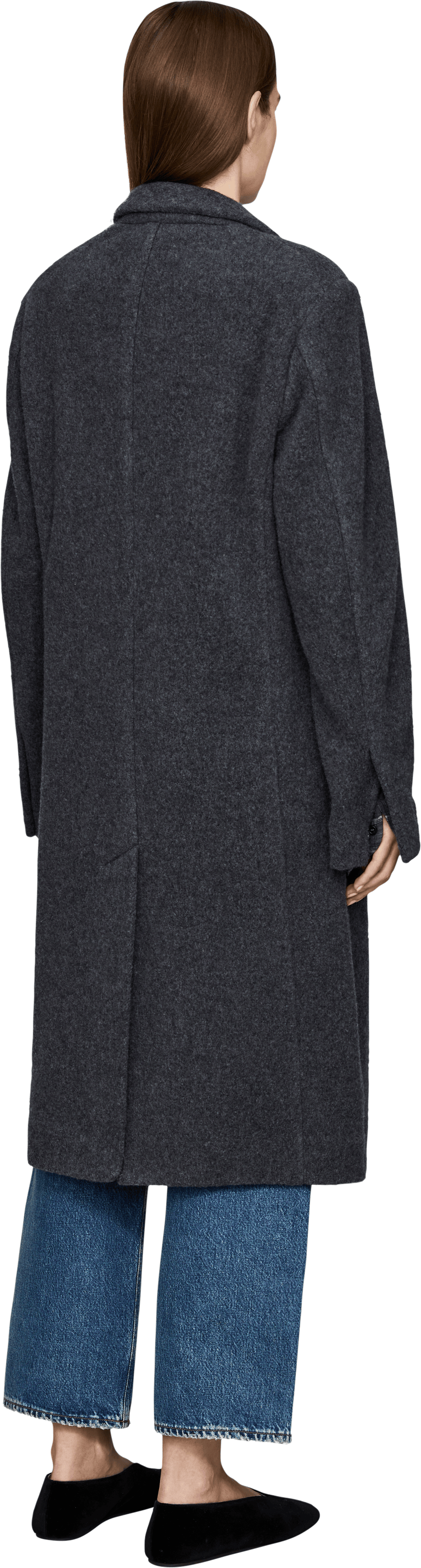META CAMPANIA COLLECTIVE Mantel 'Mira' aus Cashmere und Schurwolle Grau, Rückansicht – UNGER.DE