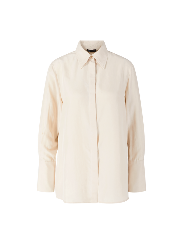 Seidenhemd Beige