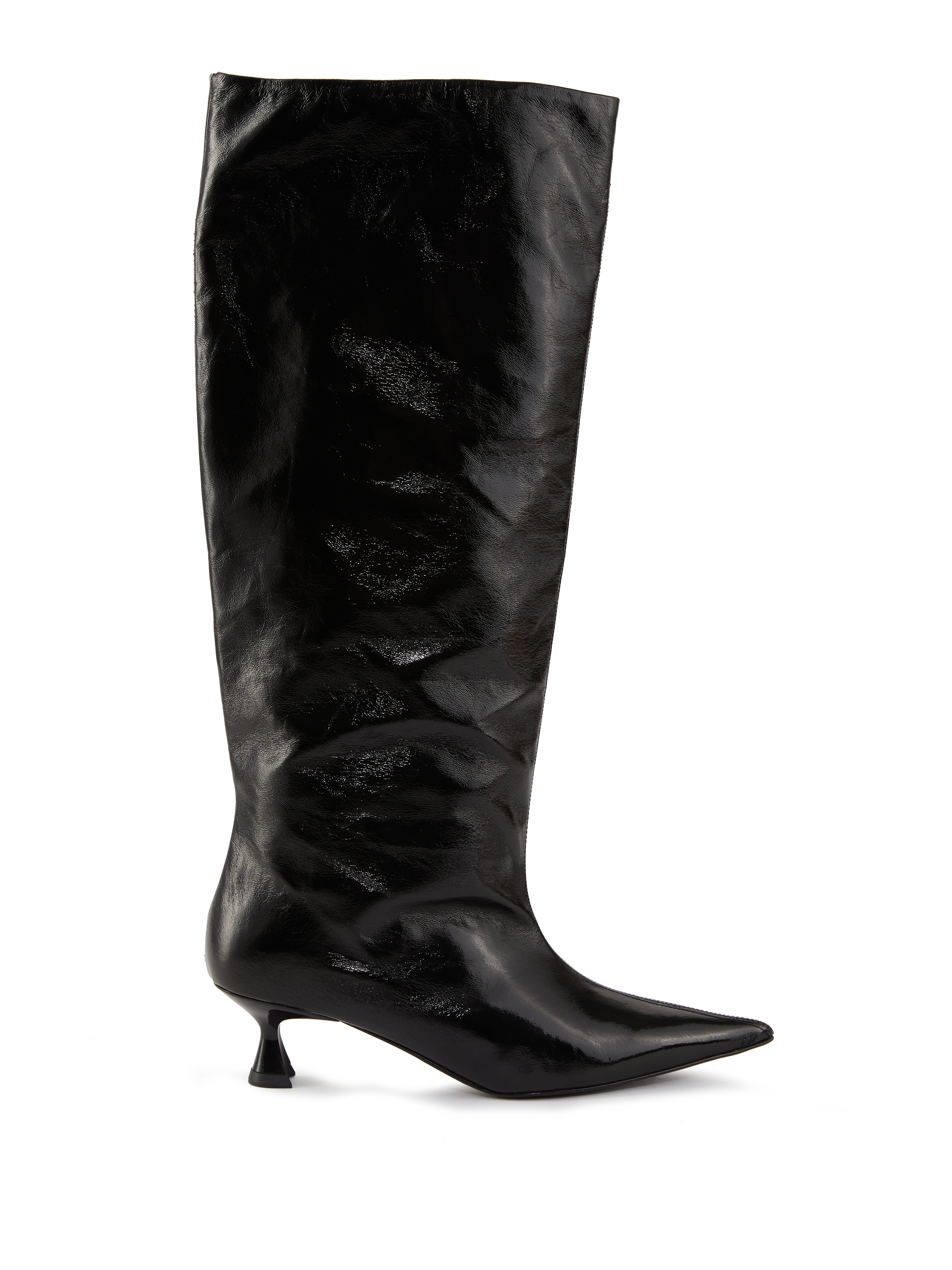 Stiefel aus Lederimitat Schwarz