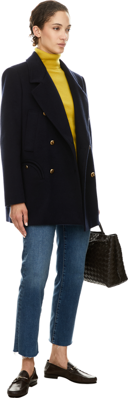 Cashmere-Pullover mit Rollkragen Senfgelb