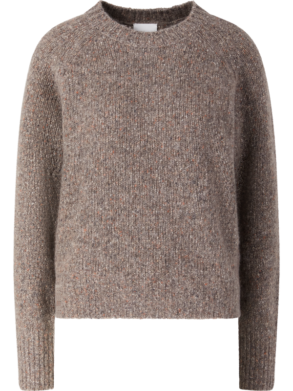 Cashmere-Pullover mit Rundhalsausschnitt Beige