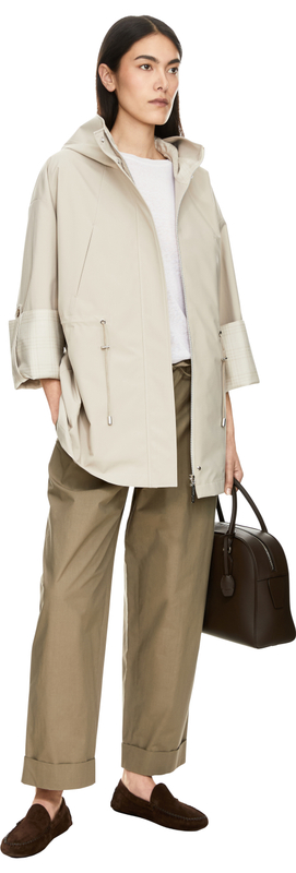 Parka aus Cashmere Waves Crème