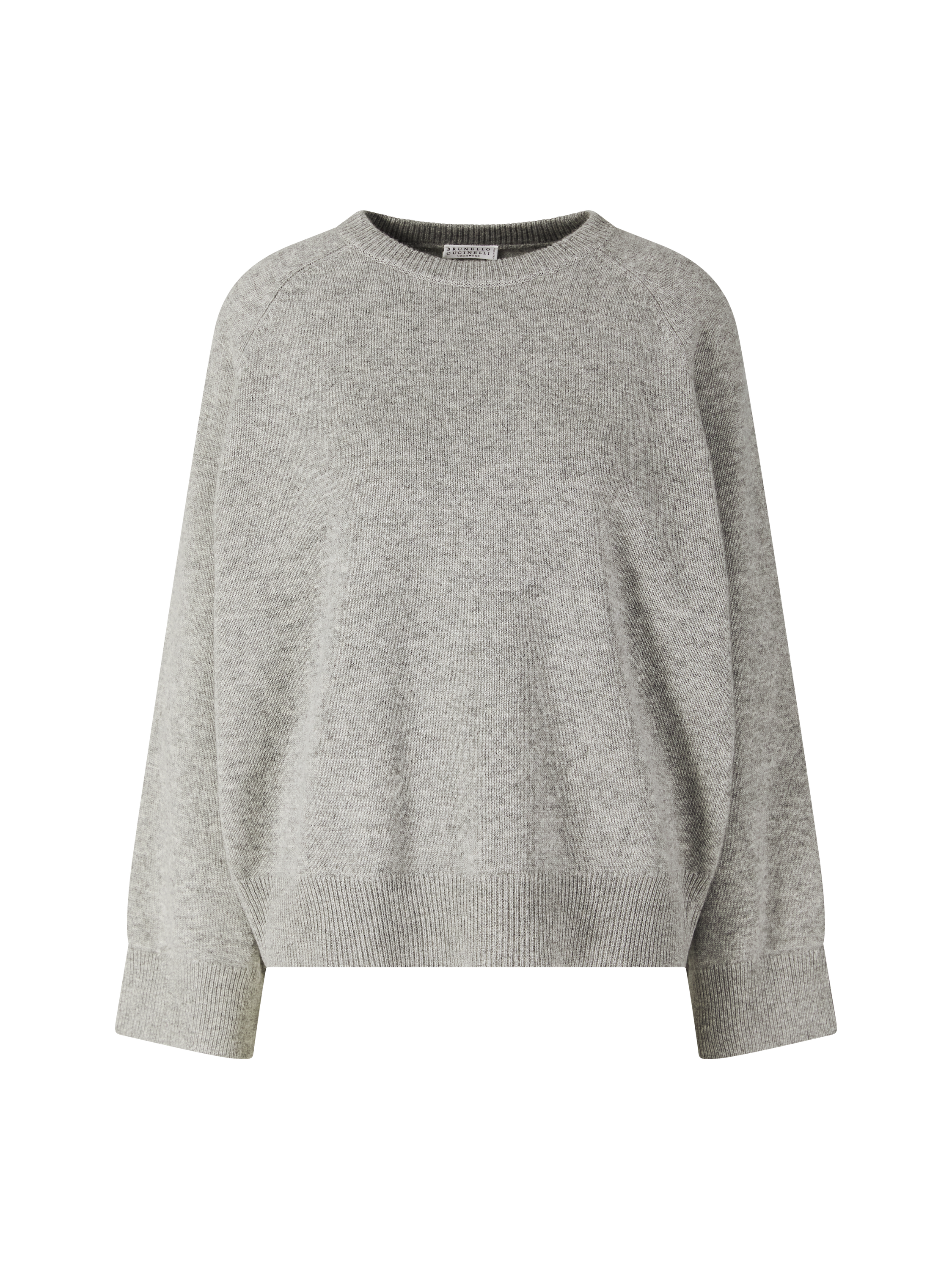 Cashmere-Pullover mit Monili-Perlen Grau