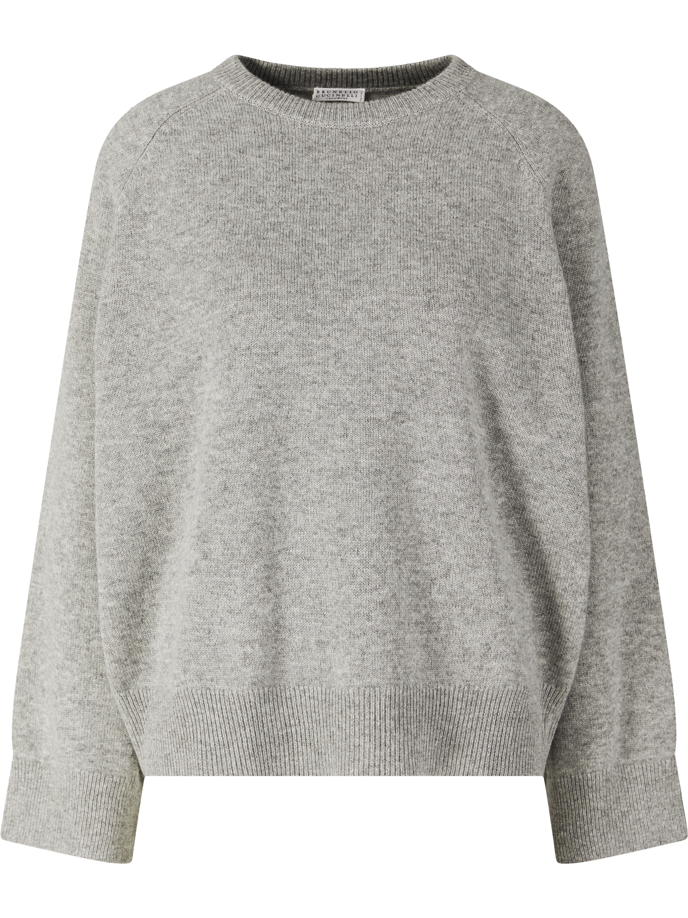 Cashmere-Pullover mit Monili-Perlen Grau