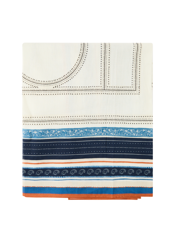 Schal mit Monogramm Crème