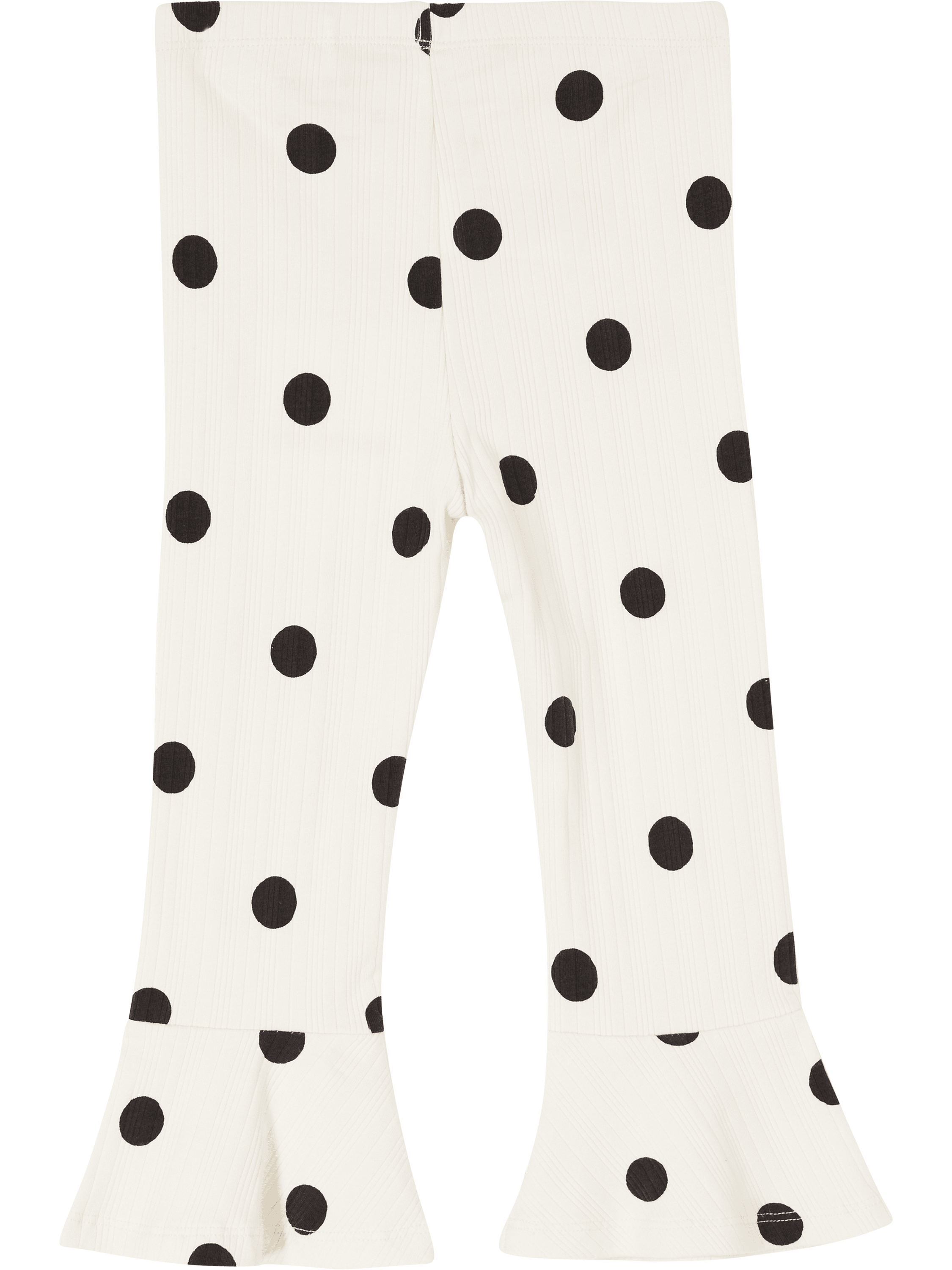 Mini Rodini Polka-dot flared trousers with dachshund embroidery cream – UNGER.DE