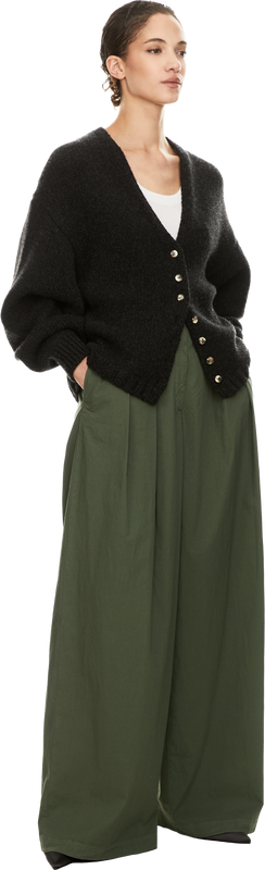 Oversize Cashmere-Strickjacke 'Axel' Anthrazit