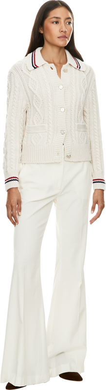 Bootcut Hose 'Ianthe' aus Cord Weiß