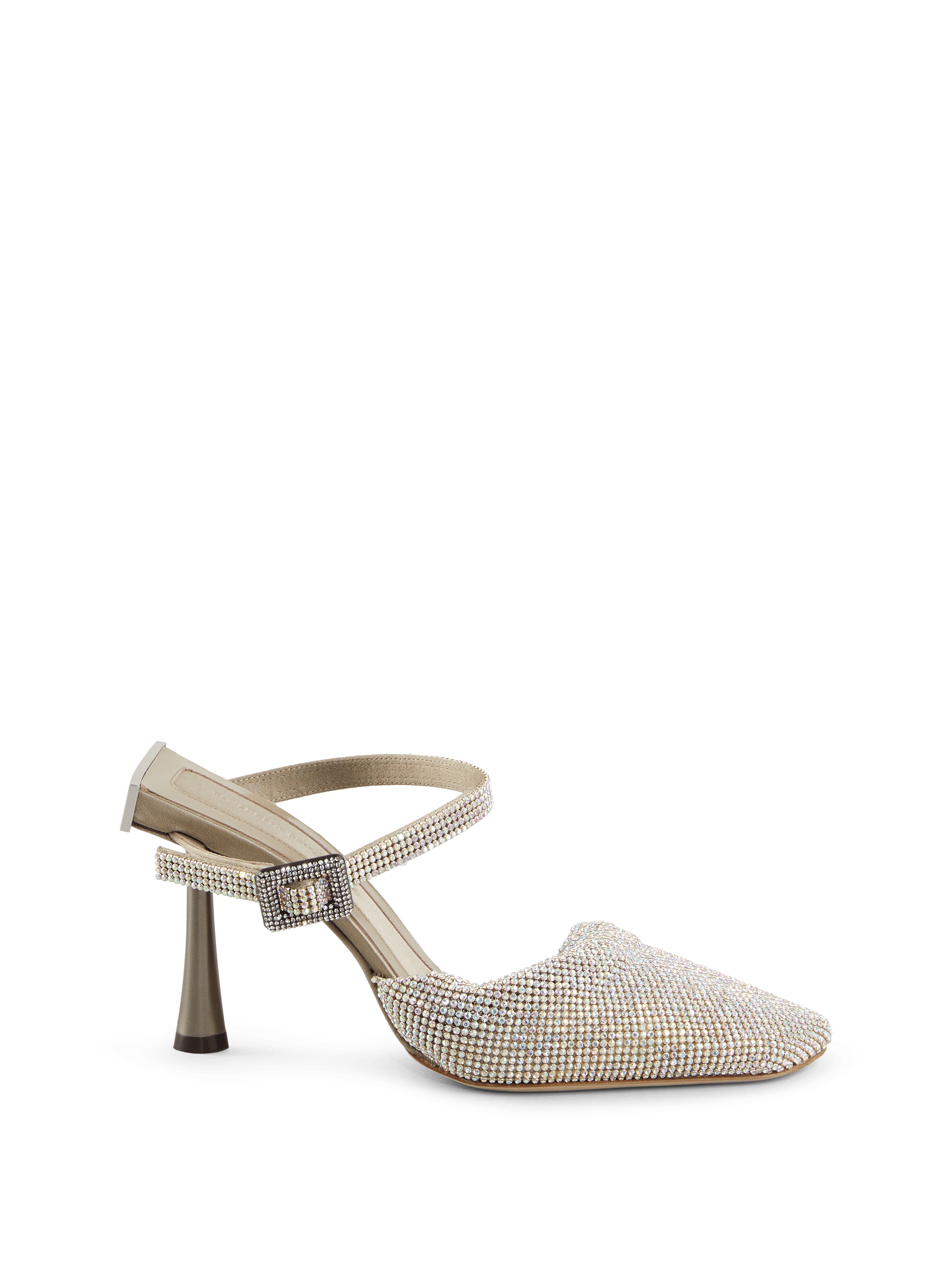 Strass Mules 'Elena' Silber