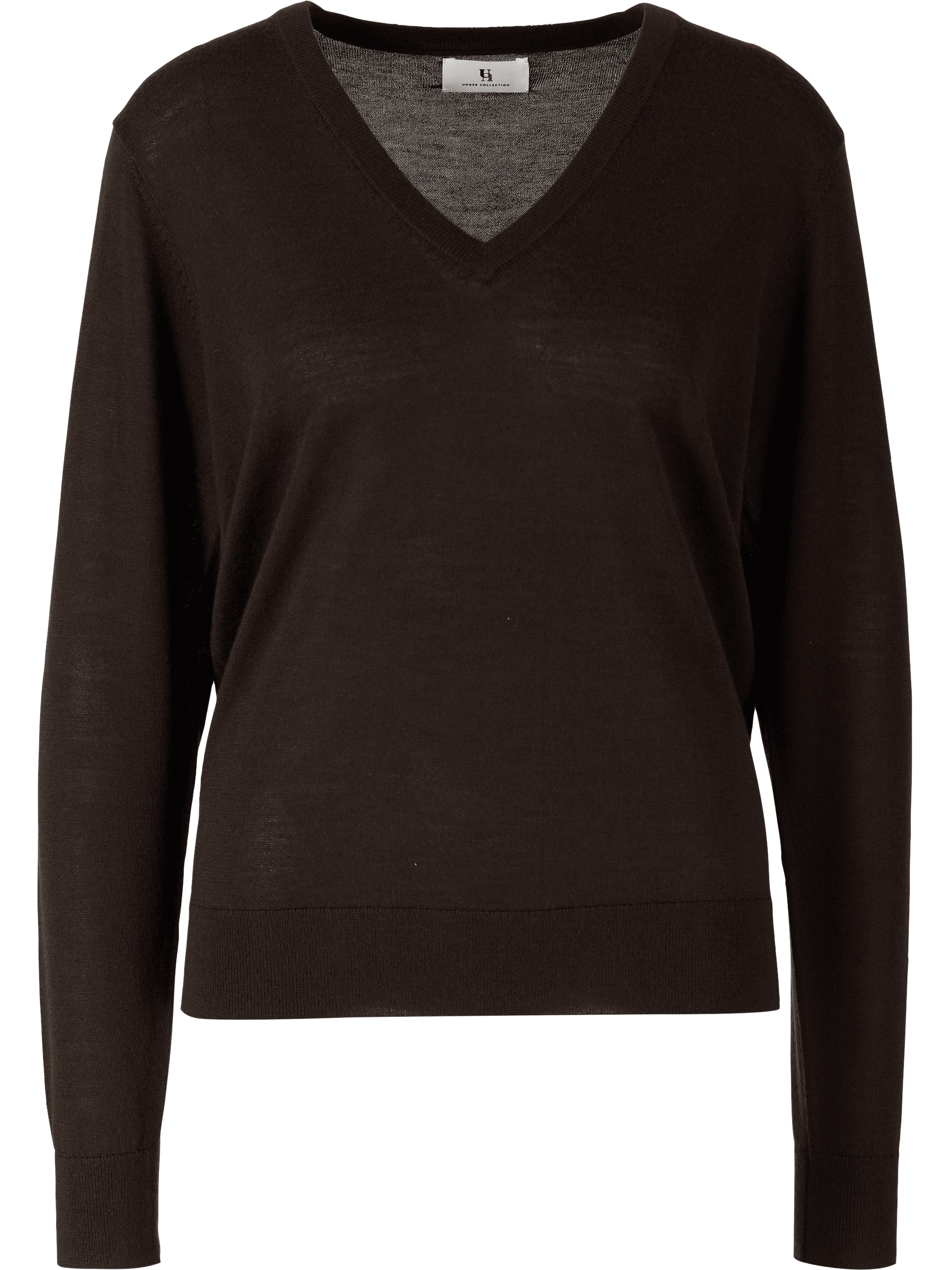 Wool, cashmere and silk jumper in espresso