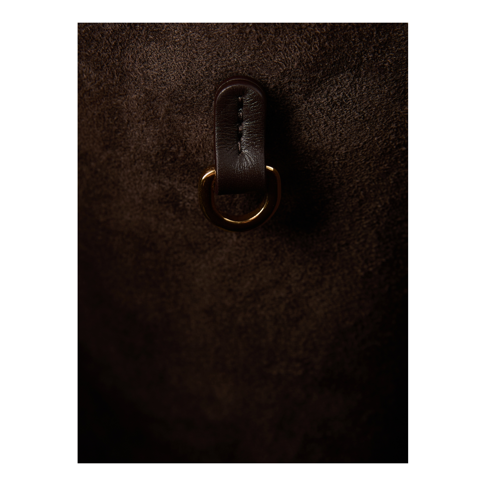 LOEWE Schultertasche 'Bilbao Medium' Dark Chestnut, Detailansicht – UNGER.DE