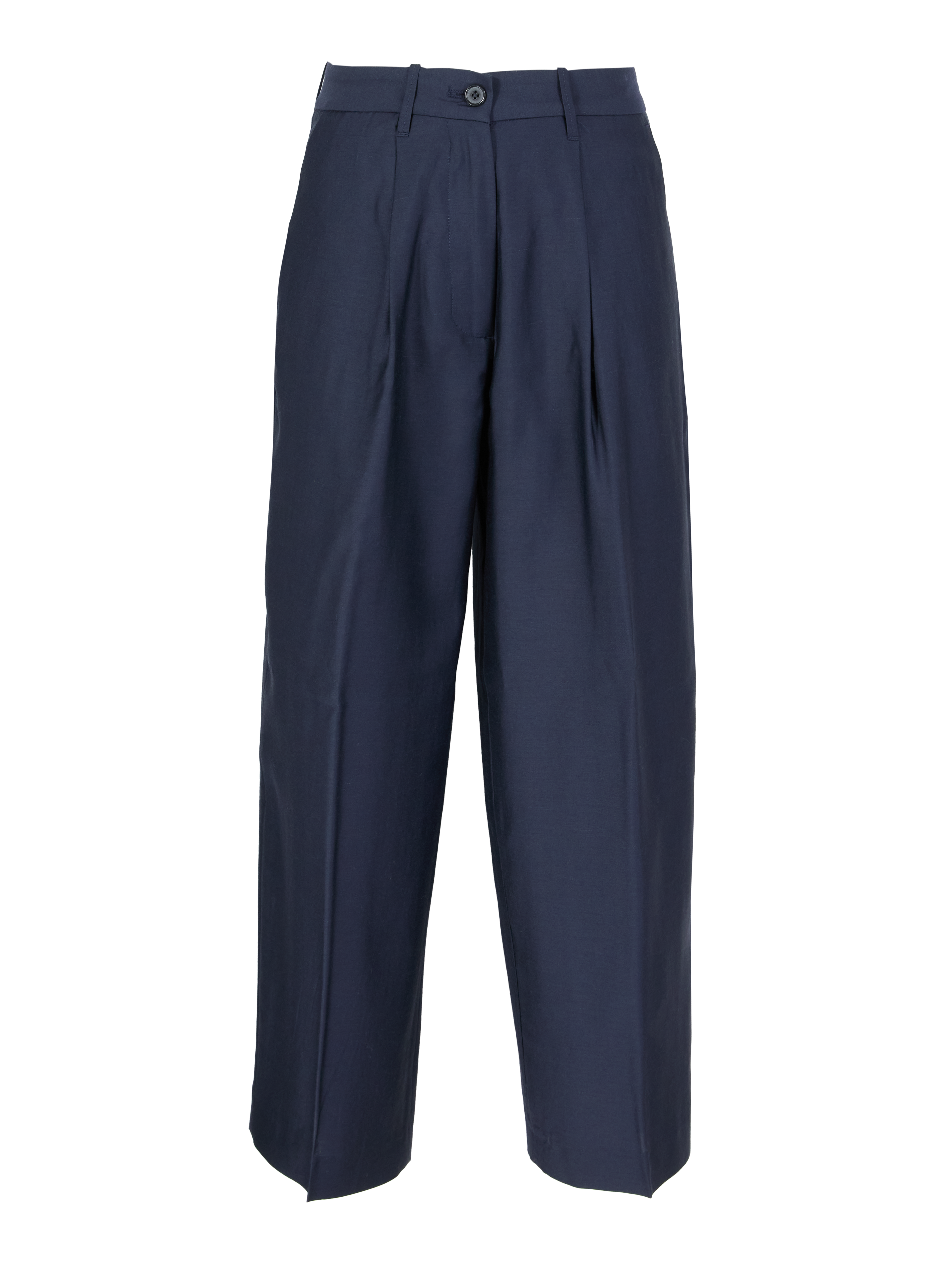 Fabric trousers 'Rubino' with wool content Navy blue