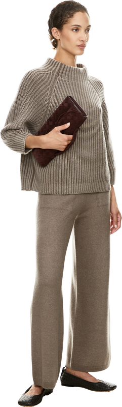 Cashmere-Pullover 'Fallou' Taupe Stonewashed