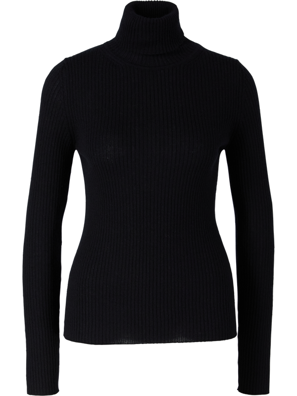 Superfeiner Cashmere-Pullover 'Lawa' mit Rollkragen Nero