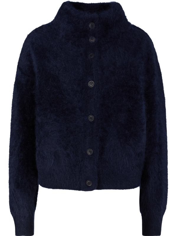 'Dabina Brushed' Navy Cashmere Cardigan