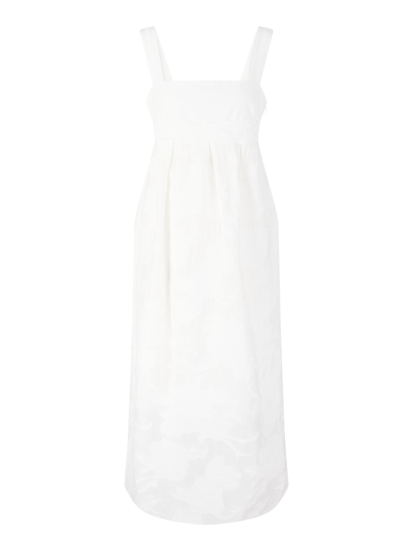 Midikleid 'Fil Coupe' Weiß