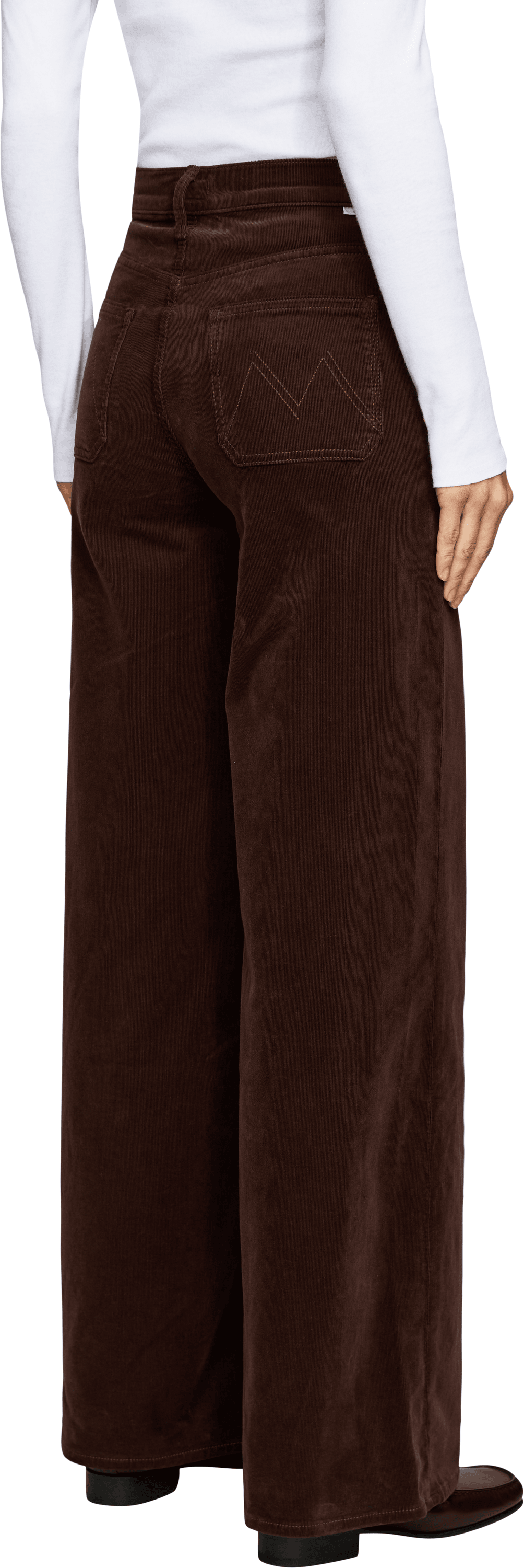 Mother Wide-Leg Jeans 'The Patch Pocket Undercover Sneak' Braun, Rückansicht – UNGER.DE