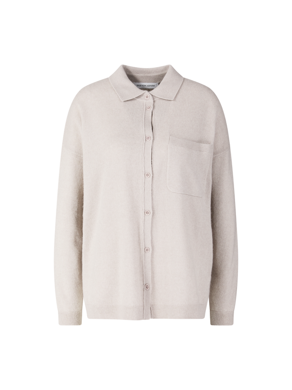 Cashmere-Seidenstrickjacke 'Netimara' Kitt