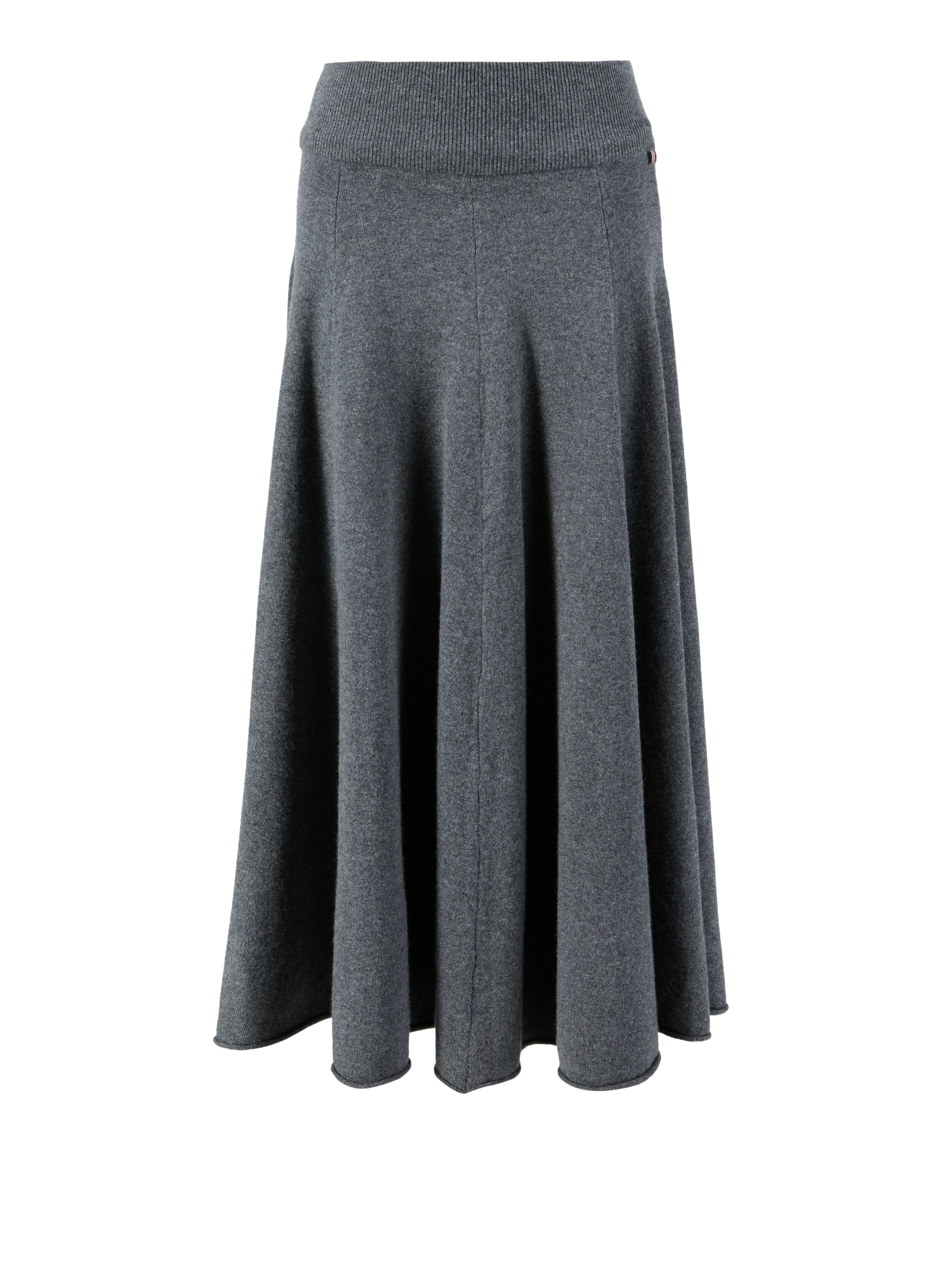 Cashmere-Midirock 'n°313 Twirl' Grau