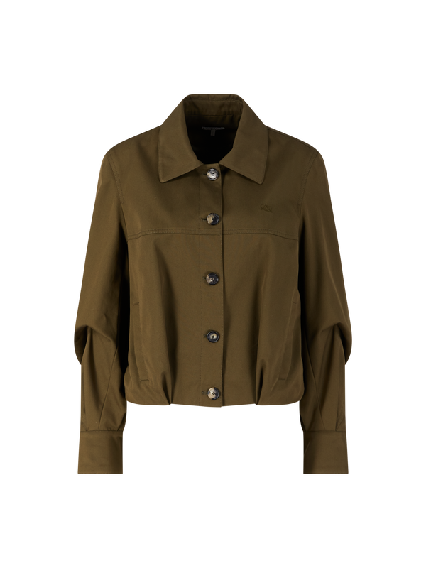 Jacke aus Baumwolle und Seide Khaki