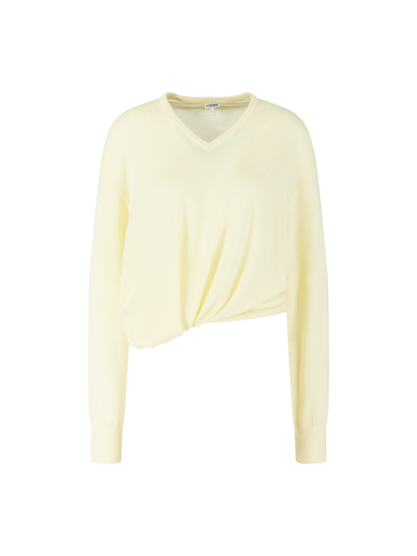 Wollpullover 'Draped' Gelb