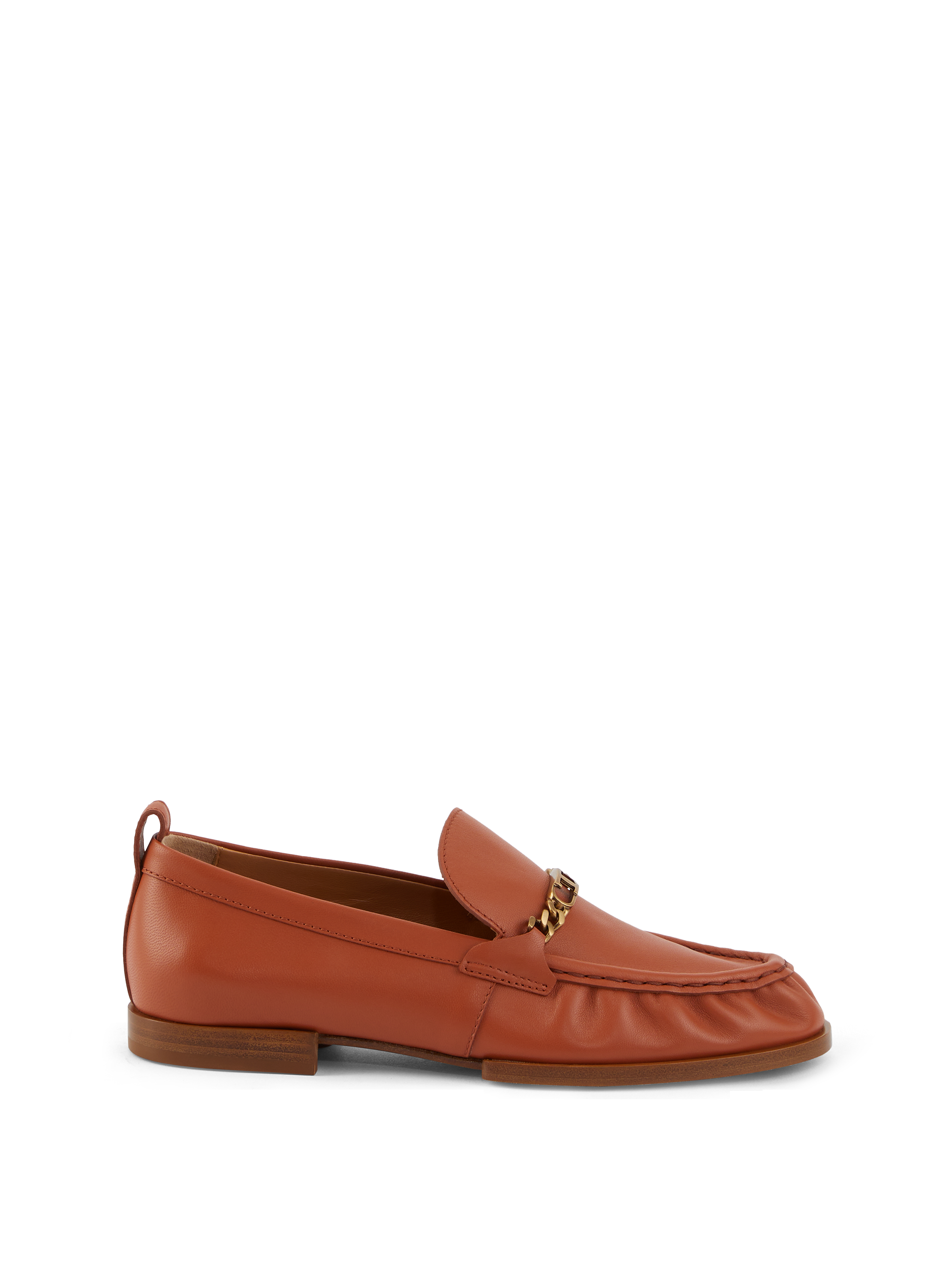 Loafer aus Leder Cognac