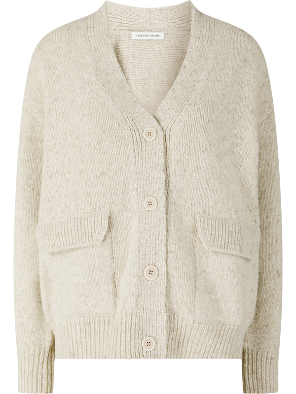 Woll-Cashmere-Strickjacke ‘Talisa' Alabaster