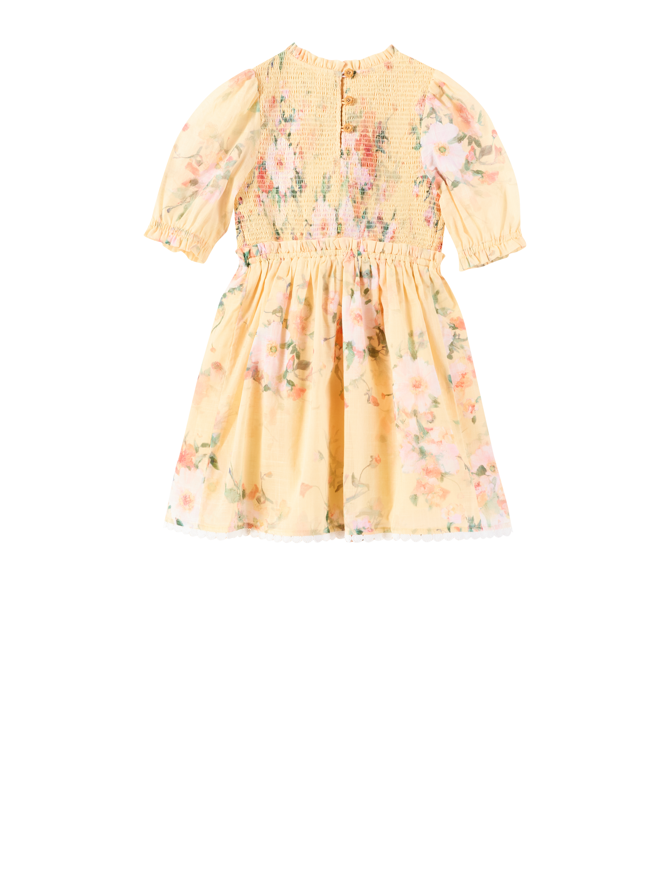 Zimmermann Kids Dress 'Everly Shirred Bodice' yellow – UNGER.DE