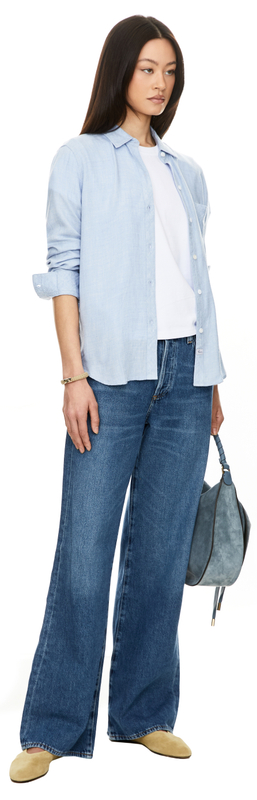 Wide-Leg Jeans 'Annina' Mittelblau