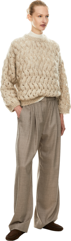 Dazzling Waves mohair jumper in beige