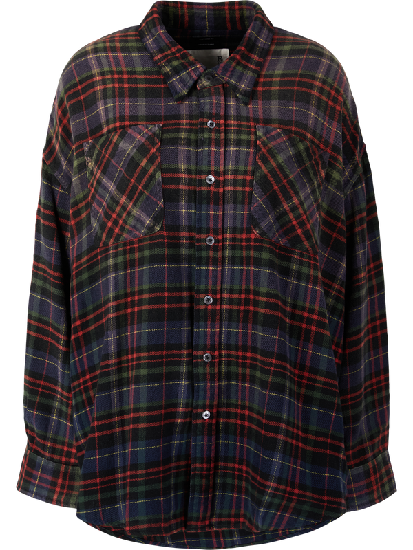 Boyfriend-Hemd 'Workshirt' mit Karomuster Marineblau