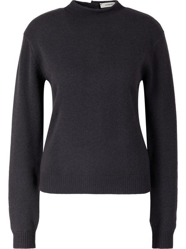 Reversible button-up cashmere jumper in grey