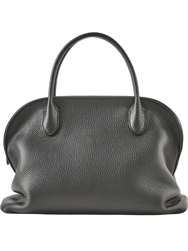 Handtasche 'Agnes 12' aus fein genarbtem Kalbsleder Schwarz