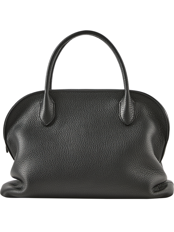 Handtasche 'Agnes 12' aus fein genarbtem Kalbsleder Schwarz