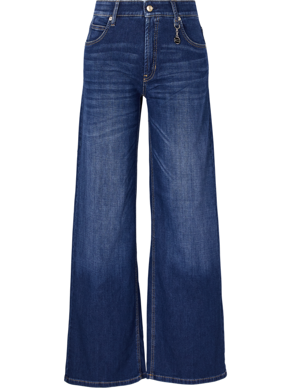 'Aimee' Wide-Leg Jeans, Medium Blue