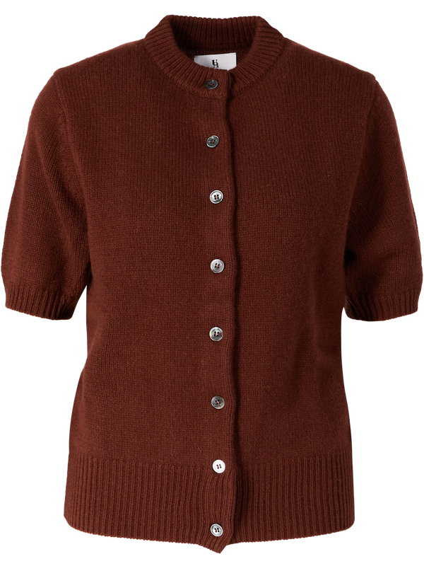 Kurzärmelige Cashmere-Strickjacke Terea