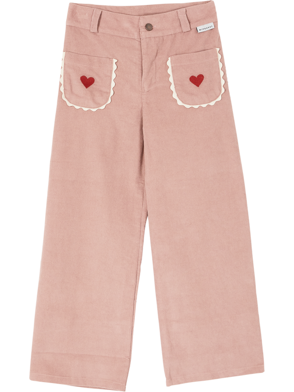 'Géraldine' Rosé corduroy trousers