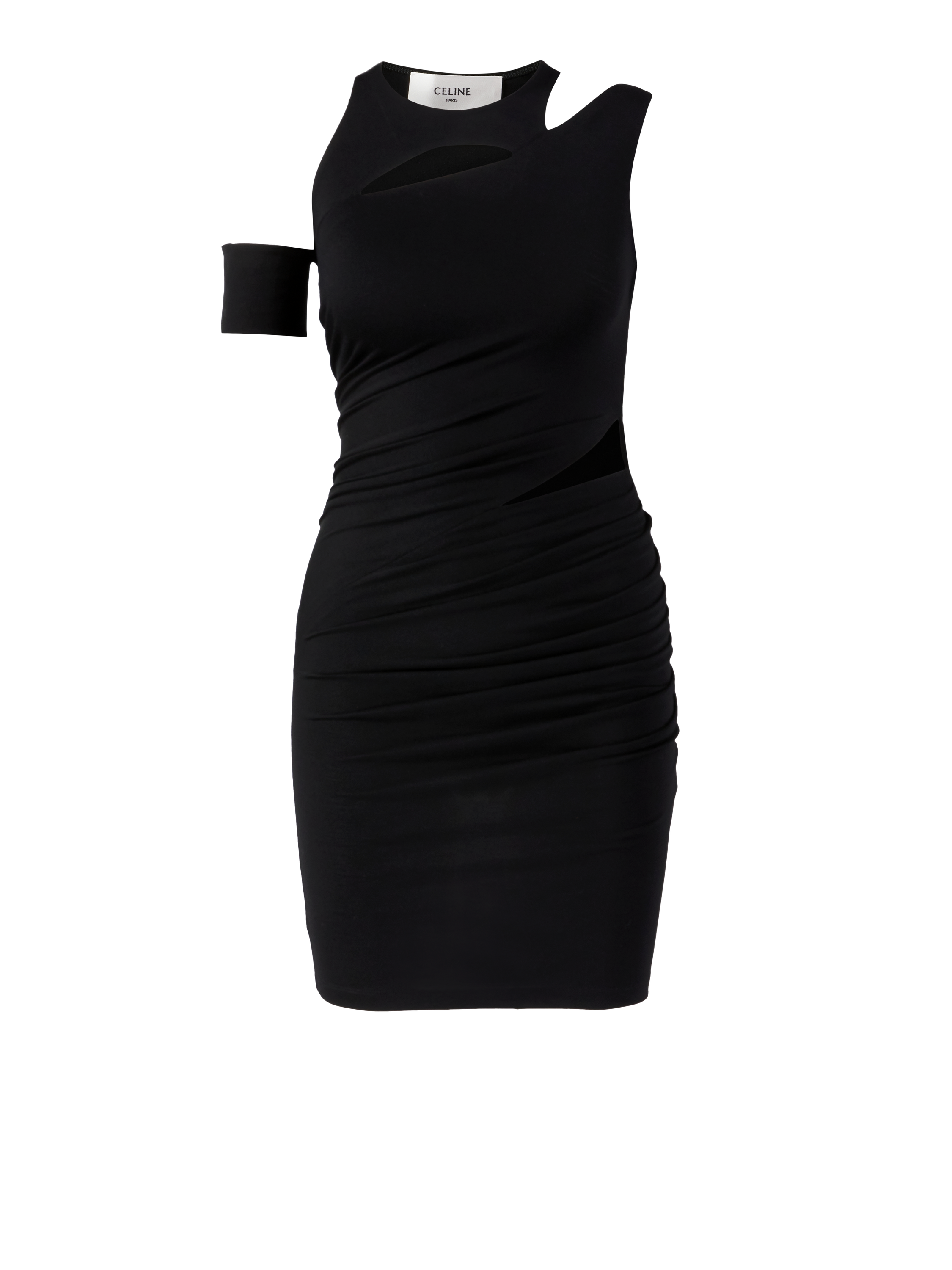 Asymmetrisches Wollkleid 'Lolita' Schwarz